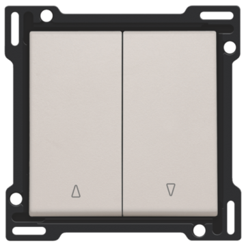 Niko centraalplaat voor tweevoudige rolluikdrukknop - Original Light Grey (102-65914)