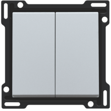 Niko centraalplaat voor 2-voudige schakelaar of drukknop - Intense Sterling (121-61505)