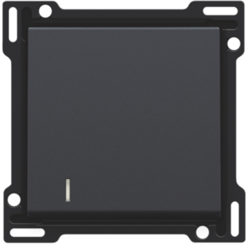 Niko centraalplaat voor enkelvoudige schakelaar of drukknop met transparant venstertje - Intense Antraciet (122-60005)