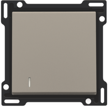Niko centraalplaat voor enkelvoudige schakelaar of drukknop met transparant venstertje - Intense Bronze (123-60005)