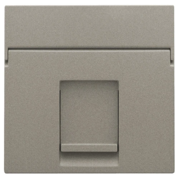 Niko centraalplaat voor enkelvoudige UTP/STP data contactdoos - bronskleurig (123-65100)