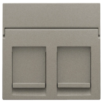 Niko centraalplaat voor tweevoudige UTP/STP data contactdoos - Intense Bronze (123-65200)