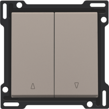 Niko centraalplaat voor tweevoudige rolluikdrukknop - Intense Bronze (123-65914)