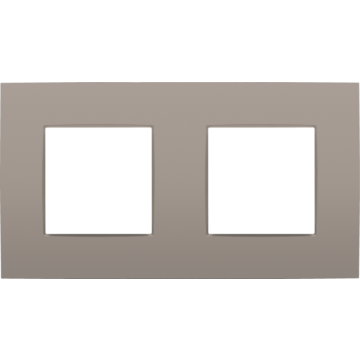 Niko tweevoudige afdekplaat 71mm centerafstand - Intense Bronze (123-76800)