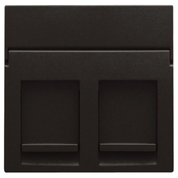Niko centraalplaat data 2x RJ45 dark brown coated (124-65200)