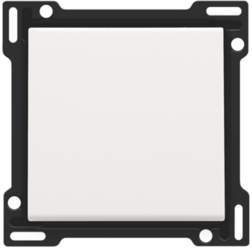 Niko centraalplaat voor enkelvoudige schakelaar of drukknop - Pure Steel White (154-61105)