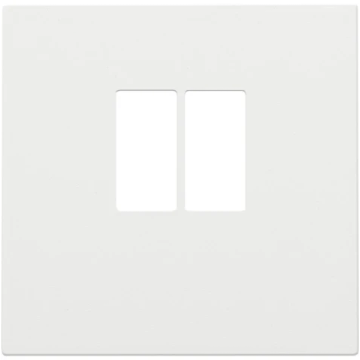 Niko centraalplaat voor enkelvoudige luidsprekeraansluiting - Pure Steel White (154-69801)