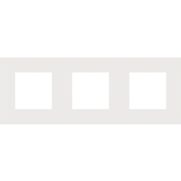 Niko drievoudige afdekplaat 71mm centerafstand - Pure Steel White (154-76700)