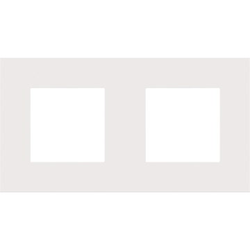 Niko afdekplaat dubbel horizontaal/verticaal - 71mm centerafstand - Pure Steel White (154-76800)