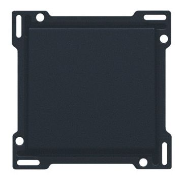 Niko centraalplaat voor enkelvoudige schakelaar of drukknop - Intense Matt Black / Pure Steel Black (161-61105)