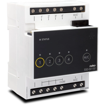 Niko verwarmingsmodule 4-voudig opbouw - Home Control (550-00150)
