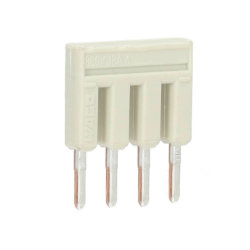 Wago kambrug 4-voudig 25A rastermaat 5,2 mm grijs (2002-404)