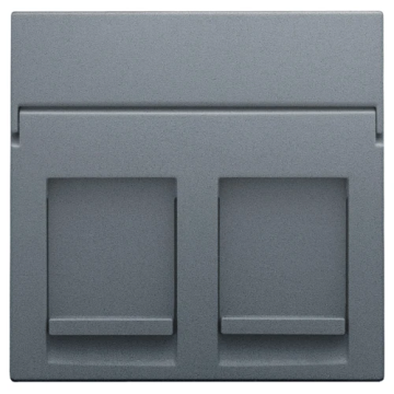 Niko centraalplaat data 2x RJ45 blue grey coated (220-65200)