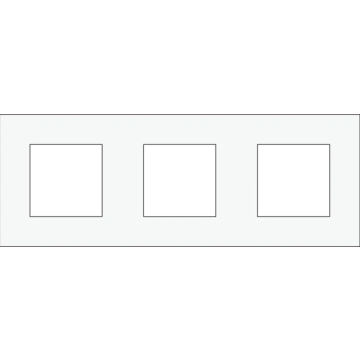 Niko afdekplaat 3-voudig 71mm centerafstand - Pure Liquid Snow White (241-76700)