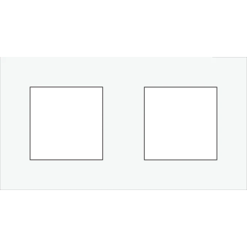 Niko afdekplaat stopcontact 2-voudig 71mm centerafstand - Pure Liquid Snow White (241-76800)