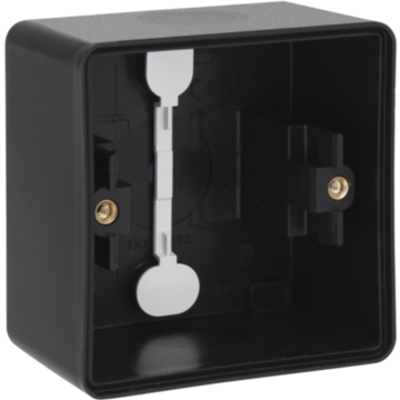 Niko Hydro waterdicht enkelvoudige opbouwdoos leeg met 2x membraam ingang - zwart (761-83101)