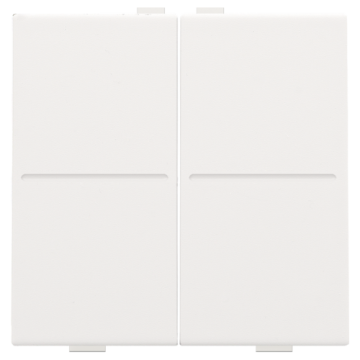 Niko afwerkingsset voor draadloze schakelaar met 4 toetsen - Pure Steel White (154-00007)