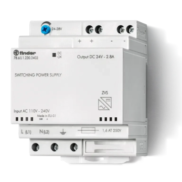 Finder DIN-rail voeding 24VDC 2.5A (78.61.1.230.2403)