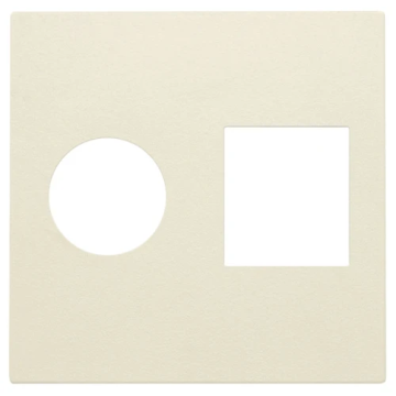 Niko centraalplaat voor combinatie coax met RJ45 - Original Cream (100-65702)