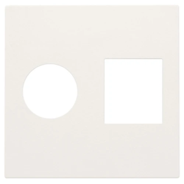 Niko centraalplaat voor combinatie coax met RJ45 - Original White (101-65702)
