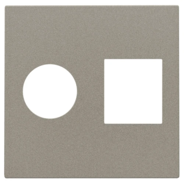 Niko centraalplaat voor combinatie coax met RJ45 - Intense Bronze (123-65702)