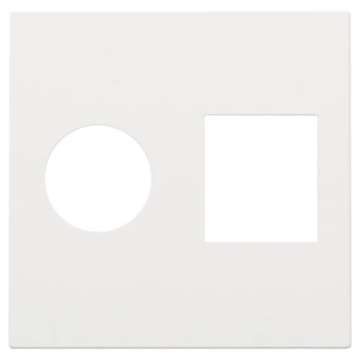 Niko centraalplaat 1-voudige coaxaansluiting en netwerkaansluiting (154-65702)