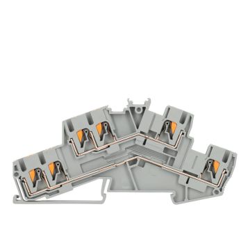 Phoenix Contact twee-etage rijgklem met push-in aansluiting 2,5 mm² - grijs (PTTBS 2,5-TWIN)