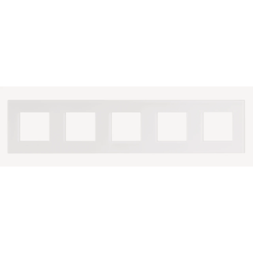 Niko afdekplaat stopcontact 5-voudig 71mm centerafstand - Pure Liquid Snow White (241-76005)