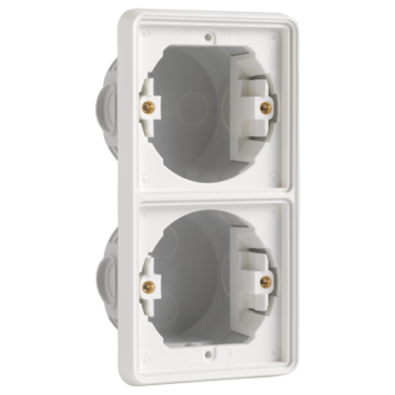 Niko Hydro waterdicht inbouwdoos tweevoudig verticaal - wit (701-74000)