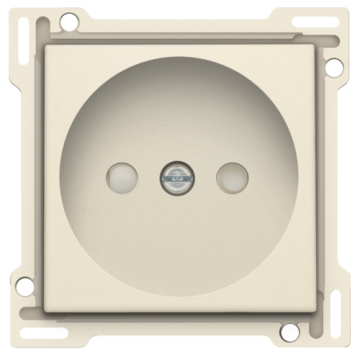 Niko centraalplaat voor stopcontact zonder aarding met kinderveiligheid inbouwdiepte 21mm - Original Cream (100-66501)