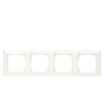 Gira afdekplaat stopcontact 4-voudig - standaard 55 zuiver wit glanzend (021403)