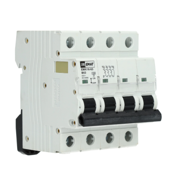 EMAT automaat 3-polig+nul 63A B-curve (85004016)
