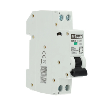 EMAT automaat 1-polig+nul 10A C-curve (85001003)