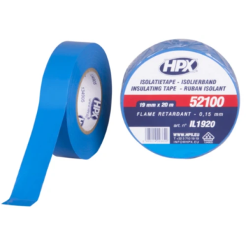 HPX isolatietape VDE PVC 19mm x 20 meter blauw (IL1920)