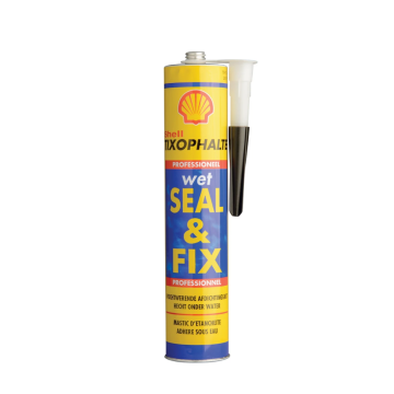 ESDEC Shell tixophalte kit Wet Seal & Fix voor bitumendakbedekking - koker 310ml - zwart (1003900)