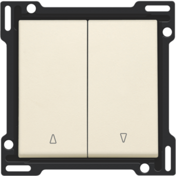 Niko centraalplaat voor tweevoudige rolluikdrukknop - Original Cream (100-65914)