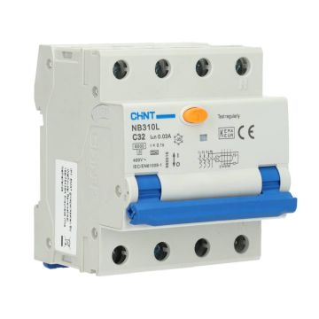 Chint differentieelautomaat 3-polig+nul 32A C-curve 30mA (2015C32)