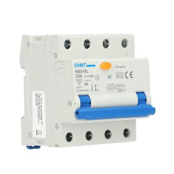 Chint differentieelautomaat 3-polig+nul 25A C-curve 30mA (2015C25)