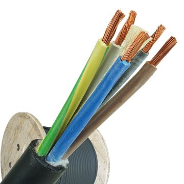 Neopreen kabel H07RNF 5x6 haspel 500 meter