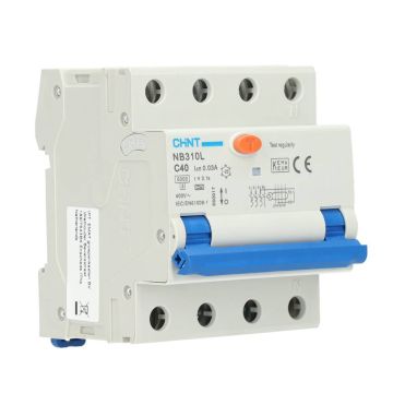 Chint differentieelautomaat 3-polig+nul 40A C-curve 30mA (2015C40)