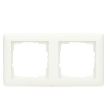 Gira afdekplaat stopcontact 2-voudig - standaard 55 zuiver wit mat (021204)