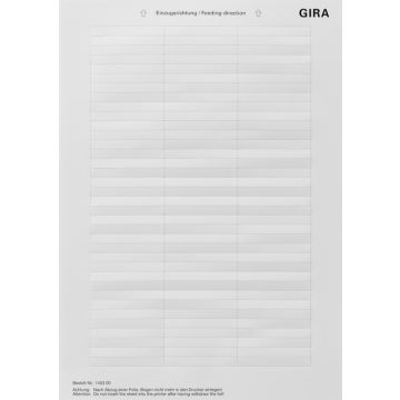 Gira tekstlabels 54,5 x 7 mm accessoires (145300)