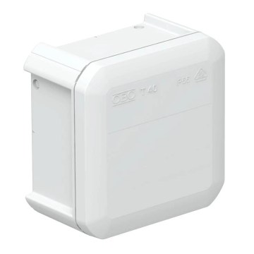 OBO kabelaftakdoos 90x90x52mm 4mm2 IP55 - lichtgrijs (T 40 OE)