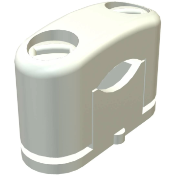 OBO SOM-zadel met kunststofschroef 22-34mm - lichtgrijs (3082 LGR)