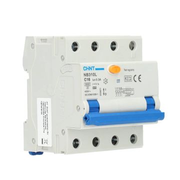Chint differentieelautomaat 3-polig+nul 16A C-curve 300mA (2015C16300)