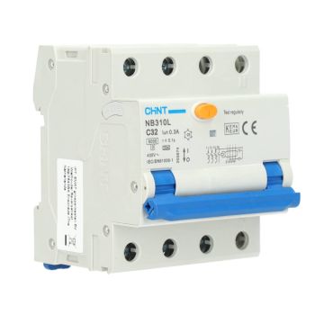 Chint differentieelautomaat 3-polig+nul 32A C-curve 300mA (2015C32300)