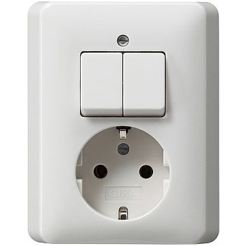 Gira wandcontactdoos standaard 55 - zuiver wit (017503)