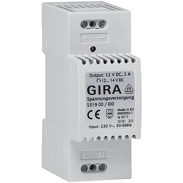 Gira DIN-rail voeding 12VDC 2.5A (531900)