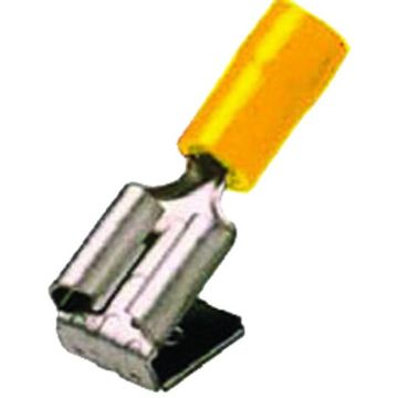 Intercable Q-serie DIN geïsoleerde vlaksteekhuls 4-6 mm² 6,3x0,8 + aftakking - geel per 100 stuks (ICIQ6FHA)