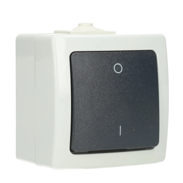 Kopp NAUTIC 2-polig schakelaar IP44 - grijs (565256009)